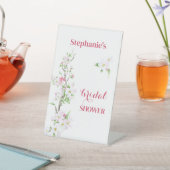 アップルブロッサムブライダルシャワー パーソナライズされた 台座サイン (インサイチュ)