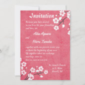 アップルブロッサム日本の結婚式招待状 招待状 (正面)