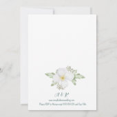 アップルブロッサム ウォーターカラー フラワーズ ウェディング 招待状 (裏面)