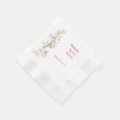 アップルブロッサム ブライダルシャワー パーソナライズド コクテイル 縁ありカクテルナプキン (角)
