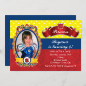 アップルプリンセスの誕生日パーティー写真招待状 招待状 (正面/裏面)