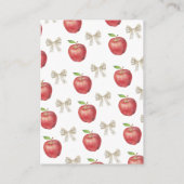 アップルベビーシャワーママのベリーゲームの大きさ エンクロージャーカード (裏面)