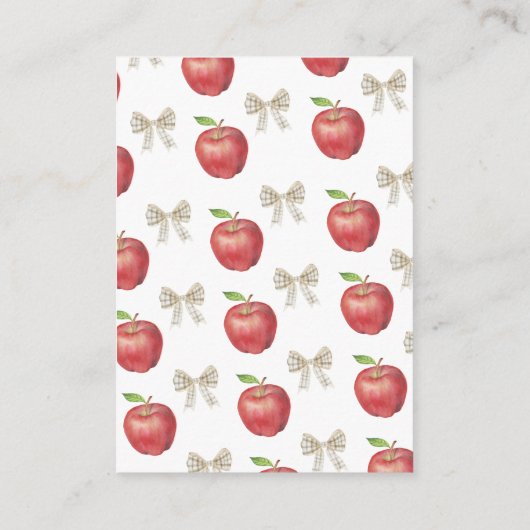 アップルベビーシャワーママのベリーゲームの大きさ エンクロージャーカード (裏面)