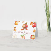 アップルベビーシャワー折り畳みサンキューカード サンキューカード (正面)