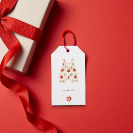 アップルベビーシャワー水の色ロンパーありがとうラベル ギフトタグ