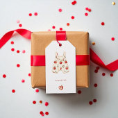 アップルベビーシャワー水の色ロンパーありがとうラベル ギフトタグ