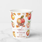 アップルベビーシャワー男女兼用紙 紙コップ (裏面)
