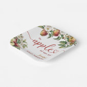 アップルベビーシャワー秋 男女兼用 ペーパープレート (傾斜あり)