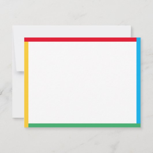 アップルペンシルかわいい原色モノグラム先生 ノートカード (裏面)