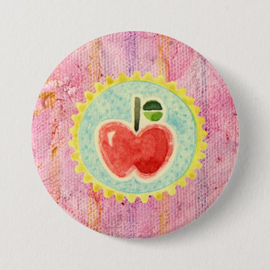 アップルボタン 缶バッジ (正面)