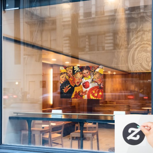 アップルボビングの危険 ウィンドウサイン (カフェ窓)