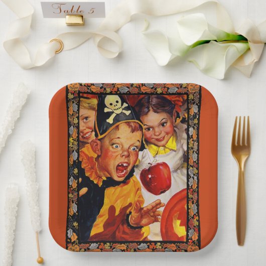 アップルボビングの危険 ペーパープレート (ウェディング)