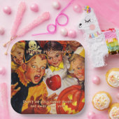 アップルボビングの危険 | 甘歯 | ハロウィン ペーパープレート (パーティー)