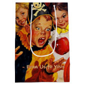 アップルボビングの危険 | 甘歯 | ハロウィン ミディアムペーパーバッグ (裏面)