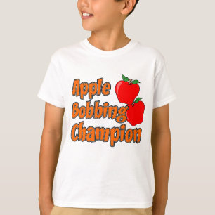 アップルボビングチャンピオン秋のアップルアニメ Tシャツ