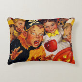 アップルボビング危険 – おもしろいカスタムハロウィーン アクセントクッション (正面)