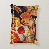 アップルボビング危険 – おもしろいカスタムハロウィーン アクセントクッション (裏面(縦))