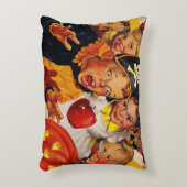 アップルボビング危険 – おもしろいカスタムハロウィーン アクセントクッション (正面(垂直))