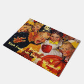 アップルボビング危険 – おもしろいカスタムハロウィーン ドアマット (アングル)