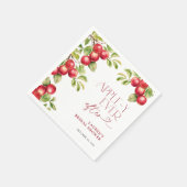 アップルモダンブライダルシャワーの後にアップリー スタンダードカクテルナプキン (角)