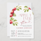 アップルモダンブライダルシャワーの後にアップリー 招待状 (正面)