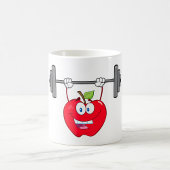 アップルリフティングウェイトフィットネスフルーツキャラクター コーヒーマグカップ