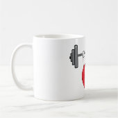 アップルリフティングウェイトフィットネスフルーツキャラクター コーヒーマグカップ (左)