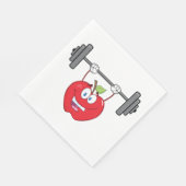 アップルリフティングウェイトフィットネスフルーツキャラクター スタンダードランチョンナプキン (角)