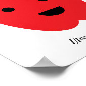 アップルレッドかわいいオーチャードパーソナライズ ポスター (角)