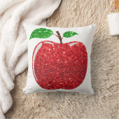 アップルレッドフェイクグリッター クッション (ブランケット)