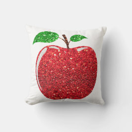 アップルレッドフェイクグリッター クッション