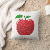 アップルレッドフェイクグリッター クッション (ブランケット)