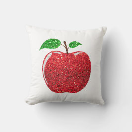 アップルレッドフェイクグリッター クッション