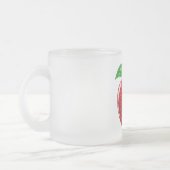 アップルレッドフェイクグリッター フロストグラスマグカップ (左)