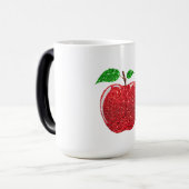 アップルレッドフェイクグリッター モーフィングマグカップ (正面左)