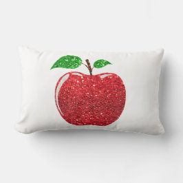 アップルレッドフェイクグリッター ランバークッション