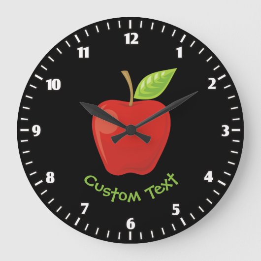 アップルレッド ラージ壁時計 (正面)