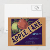 「アップルレーン」フルーツクレートラベル葉書 ポストカード (正面/裏面)