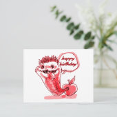 アップルワーム漫画ハッピーバースデー ポストカード (スタンド正面)