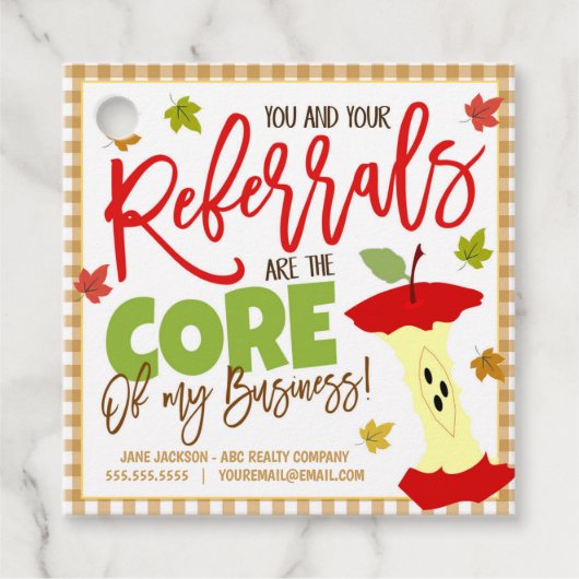 アップル不動産仲介業者ポップ・アートのバイラベル フェイバータグ (正面)