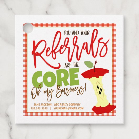 アップル不動産仲介業者ポップ・アートのバイラベル フェイバータグ (正面)