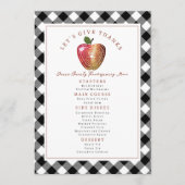 アップル与えの感謝していPlaid感謝祭 メニュー (正面)