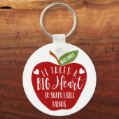 アップル先生それは小さな形状に大きなハートを取る キーホルダー (裏面)