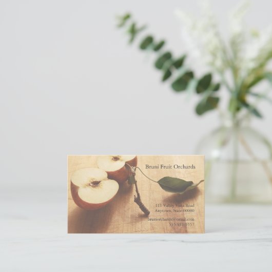 アップル半分 名刺 (スタンド正面)