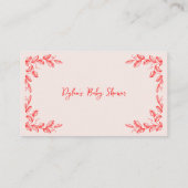 アップル手描き秋秋の赤ちゃんシャワー プレイスカード (裏面)