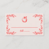 アップル手描き秋秋の赤ちゃんシャワー プレイスカード (正面)