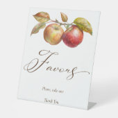 アップル秋ブライダルシャワーの好意の後にアップリー 台座サイン (正面)