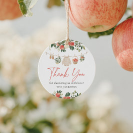 アップル秋ベビーシャワー フェイバータグ