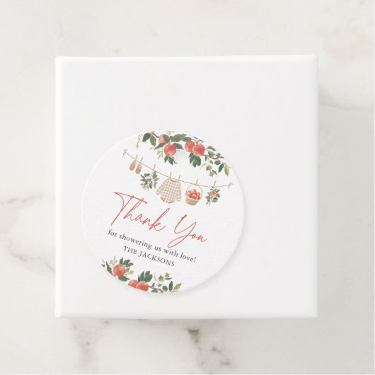 アップル秋ベビーシャワー フェイバータグ (インサイチュ)