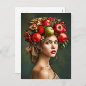 アップル素朴とさくらんぼレディ シーズンポストカード (正面/裏面)